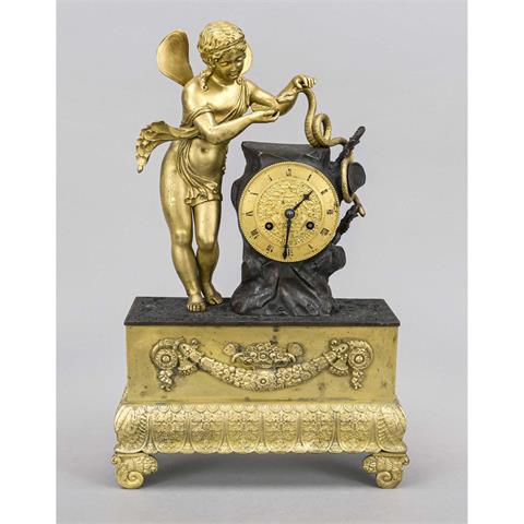 Empire bronze mantel clock, 1st