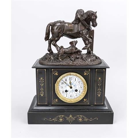 Black marble table clock, 2nd h