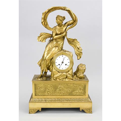 Empire bronze figure pendulum,