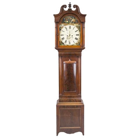 Grandfather clock, mahogany, ma