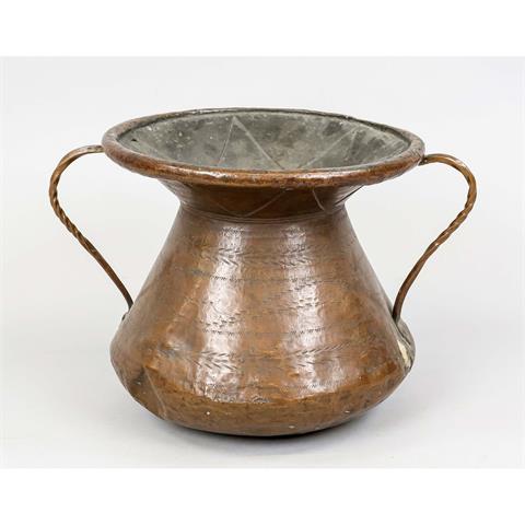 Copper vessel with double handl