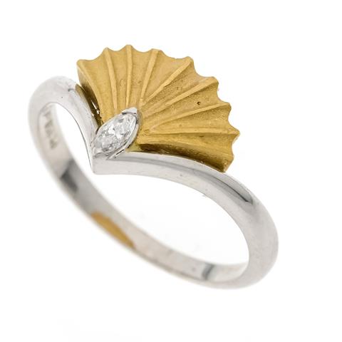 Brillant-Ring Platin 950/000 un
