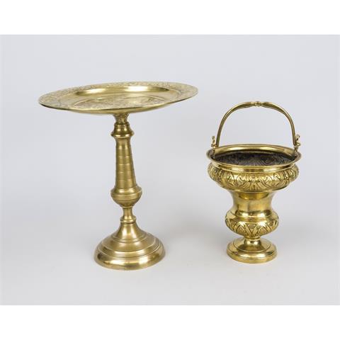 2 brass pieces, 19th century, l