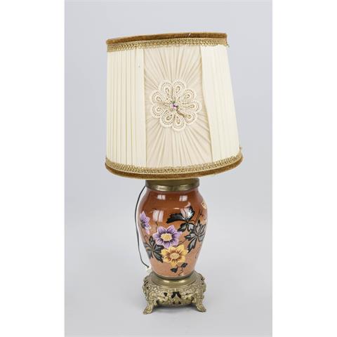 Table lamp c. 1900, ceramic vas