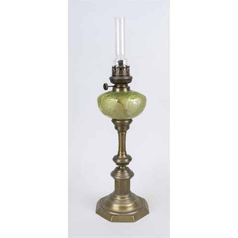 Kerosene lamp c. 1900, brass ba