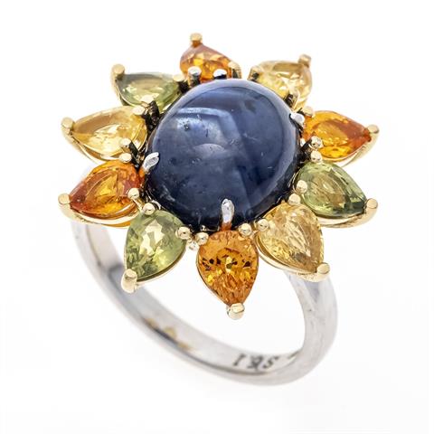 Multicolor sapphire ring WG 750