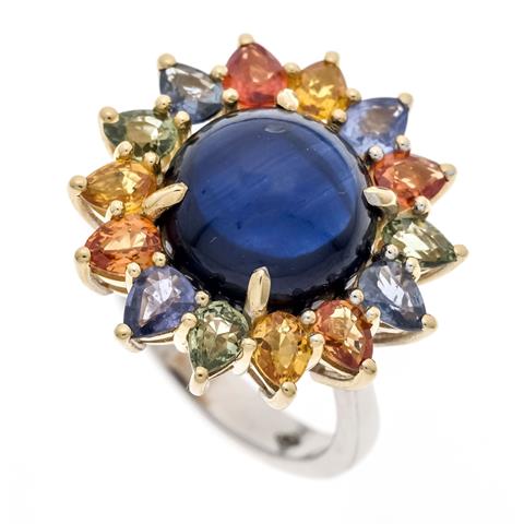 Multicolor sapphire ring WG/GG
