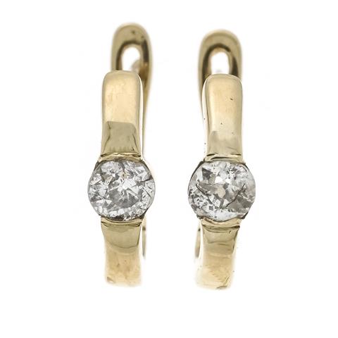 Old-cut diamond hoop earrings G