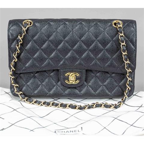 Chanel, Black Quilted Caviar Le