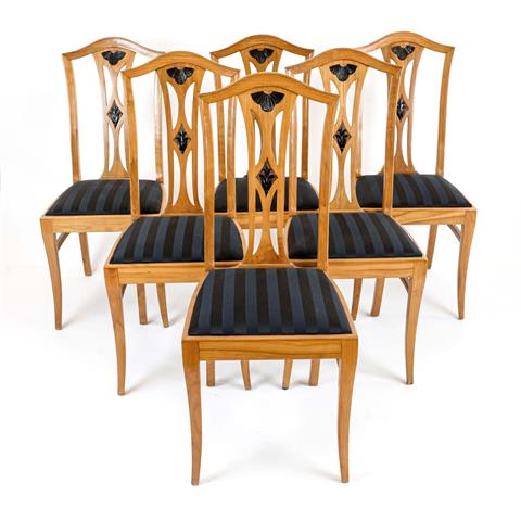 Set of 6 chairs in Biedermeier