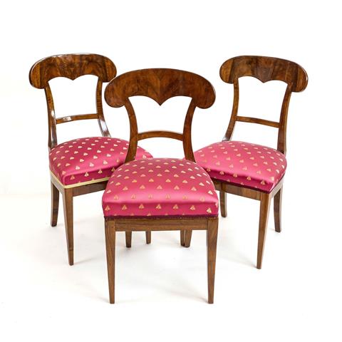 Set of three Biedermeier chairs
