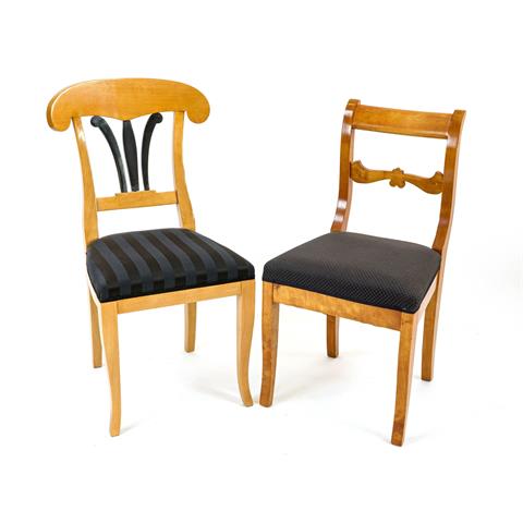 Two chairs in Biedermeier style