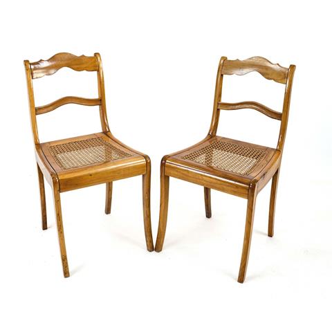 Pair of Biedermeier chairs, cir