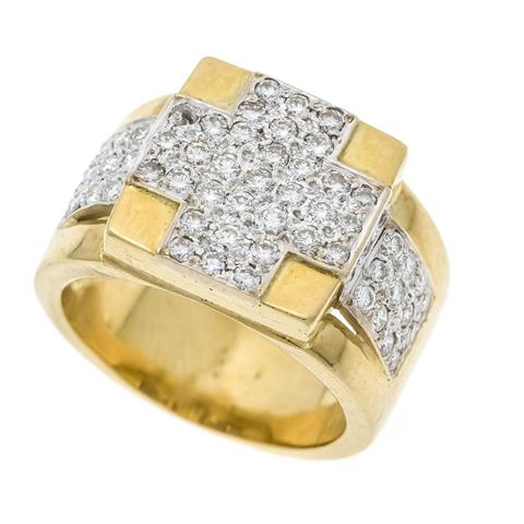 Diamond ring GG/WG 750/000 with