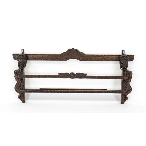 Plate shelf, around 1880, oak,