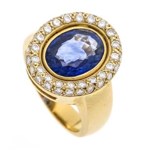 Sapphire-brilliant ring GG 750/
