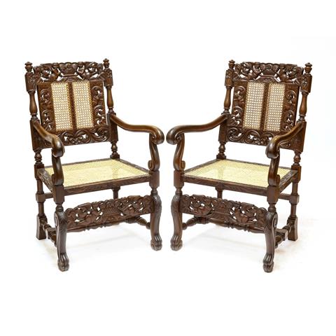 Pair of Baroque-style armchairs
