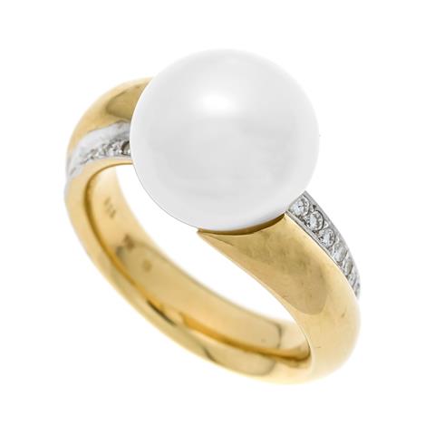 South Sea pearl diamond ring GG
