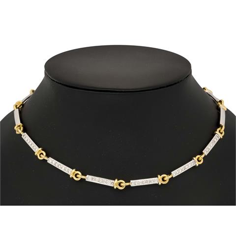 Brilliant link necklace WG/GG 7