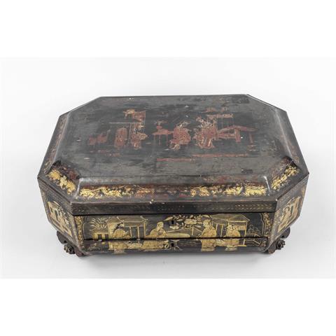 Large sewing box Canton lacquer