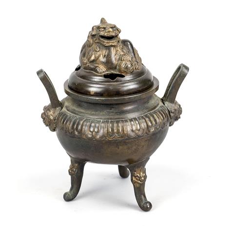 Tripod censer with lid, China p