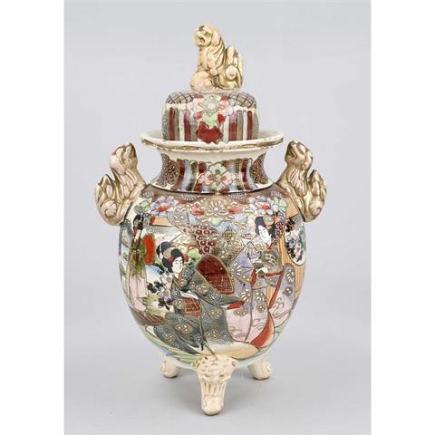 Satsuma lidded vase, Japan c. 1