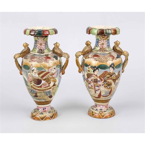 Pair of Satsuma vases, Japan c.