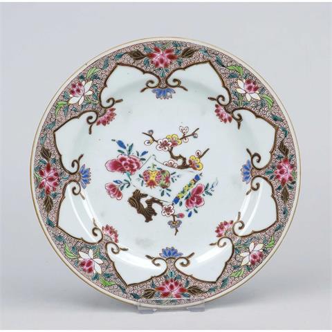 Famille Rose plate, China 18th