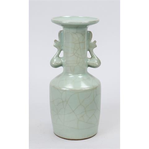 Longquan celadon mallet vase, C