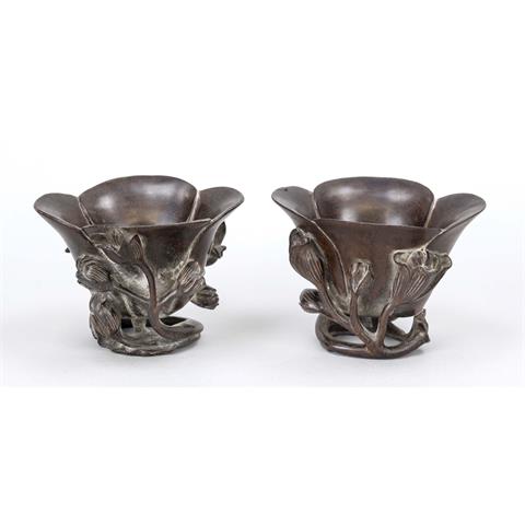 Paar Libation Cups, China 19. J