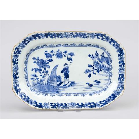 Blue and white plate, China, 18