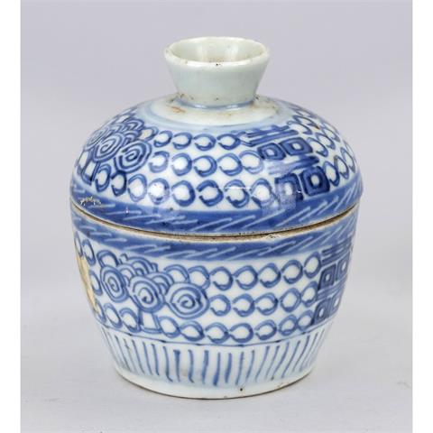 Lidded jar with footed bowl, Ch