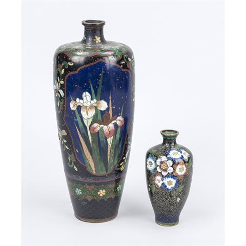2 Cloisonné Vasen, Japan um 190