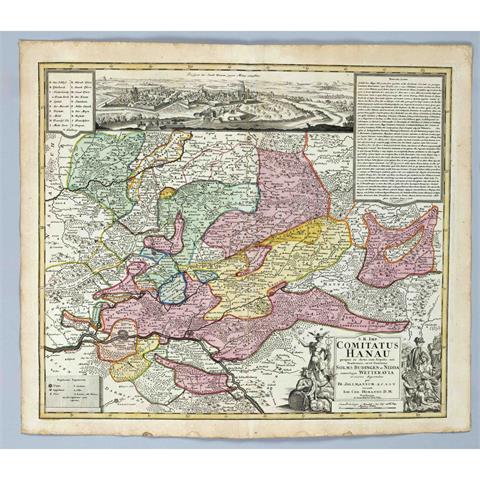 Historical map of Hanau/Hesse,