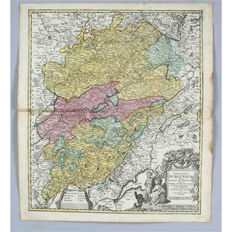 Historische Karte von Burgund /