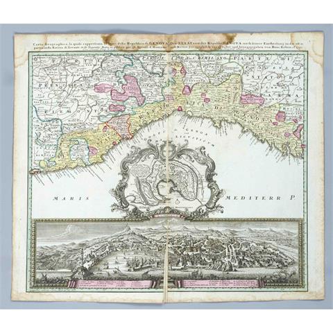 Historical map of Genoa, ''Cart