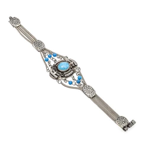 Turquoise bracelet in silver 80